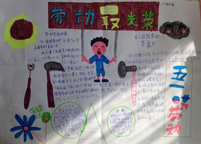 五一勞動節(jié)手抄報，勞動最光榮