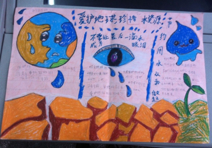2019年五年級世界水日手抄報(bào)，愛護(hù)地球珍惜水資源