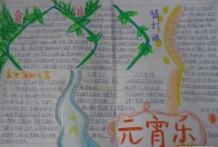 正月十五鬧元宵手抄報圖片