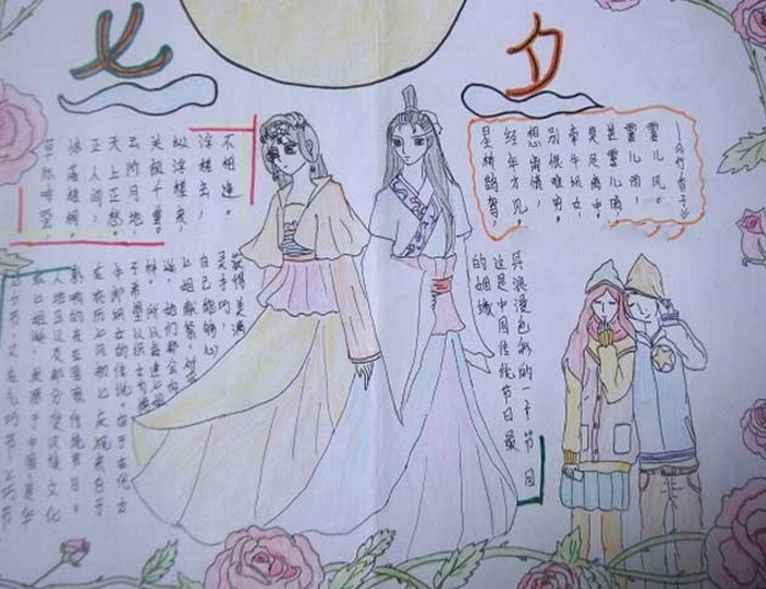 七夕節(jié)手抄報(bào)，中國的愛情故事