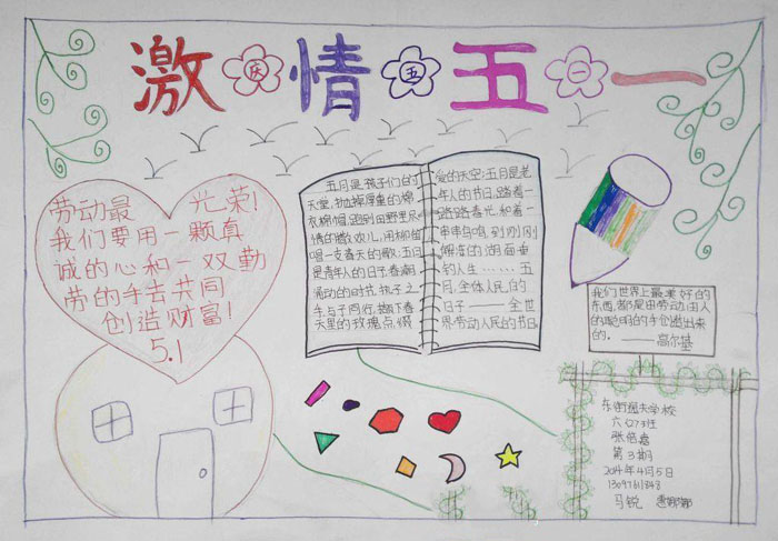 關(guān)于勞動節(jié)的手抄報，激情五一