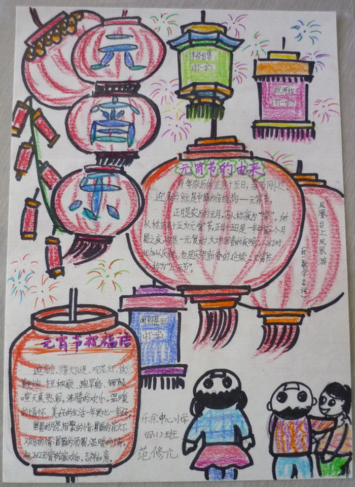 2020年元宵節(jié)的手抄報(bào)圖片，元宵樂