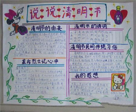 清明節(jié)手抄報，說說請明