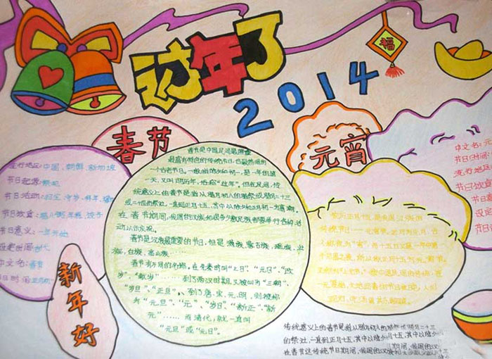 春節(jié)手抄報(bào)設(shè)計(jì)圖，過年了！