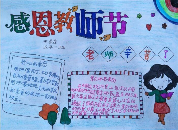 小學(xué)生教師節(jié)手抄報圖片大全，感恩教師節(jié)