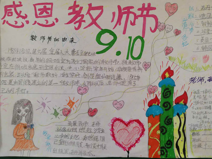教師節(jié)手抄報簡單好看，感恩教師節(jié)