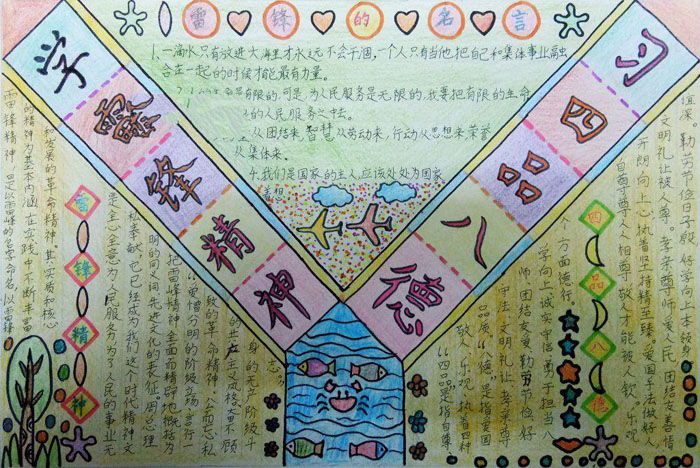 雷鋒手抄報(bào)圖片，學(xué)雷鋒精神