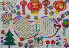 元旦節(jié)手抄報(bào)設(shè)計(jì)圖，手抄報(bào)元旦節(jié)燈籠