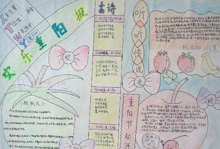 九九重陽節(jié)手抄報圖片，歡樂重陽節(jié)