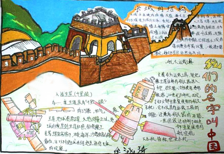 國(guó)慶節(jié)手抄報(bào)，我們的名字叫中國(guó)