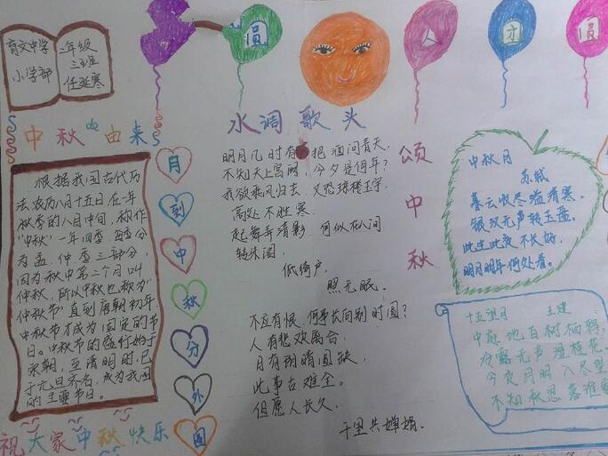 關(guān)于中秋節(jié)的手抄報，中秋節(jié)的由來