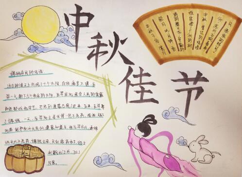2019年中秋節(jié)手抄報圖片簡單，中秋節(jié)佳節(jié)