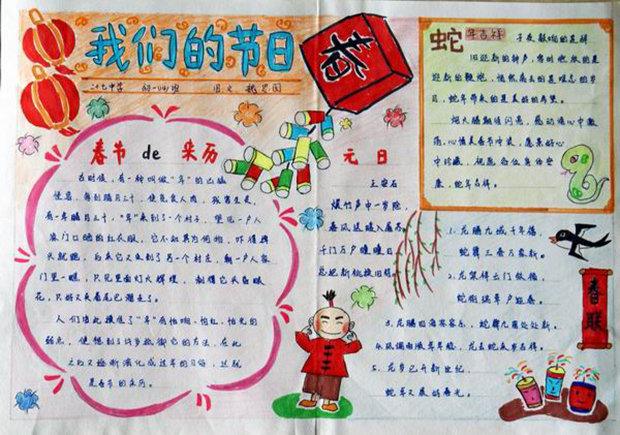 簡(jiǎn)單的春節(jié)手抄報(bào)圖片