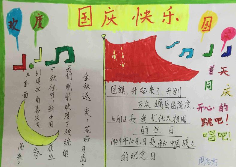 幼兒慶國慶節(jié)手抄報圖片大全，國慶節(jié)快樂