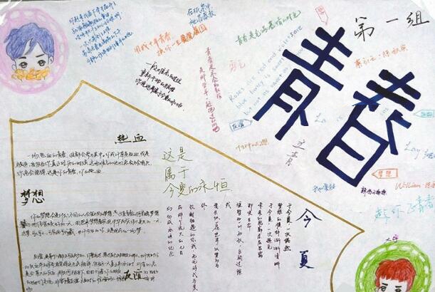 五四節(jié)手抄報(bào)，青春無(wú)限