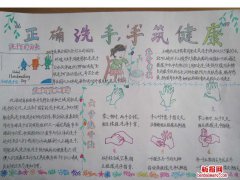關(guān)于正確洗手的手抄報(bào)