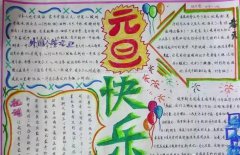 元旦節(jié)畫畫手抄報，元旦快樂手抄報