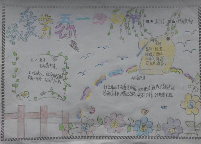 五一勞動(dòng)節(jié)手抄報(bào)圖片，我愛(ài)五一勞動(dòng)節(jié)