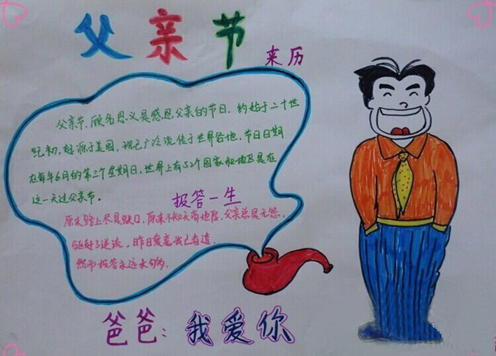 2019年父親節(jié)創(chuàng)意手抄報(bào)，父親節(jié)的來歷