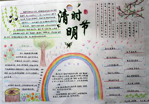 清明節(jié)踏青手抄報，清明節(jié)