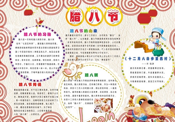 精美的臘八節(jié)手抄報(bào)圖片，臘八節(jié)的由來