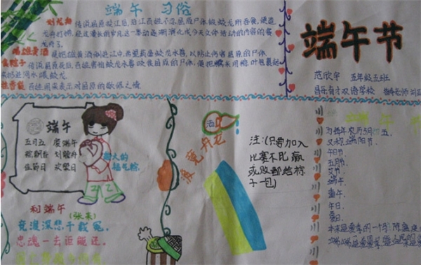 2019年端午節(jié)小報(bào)，端午節(jié)的風(fēng)俗