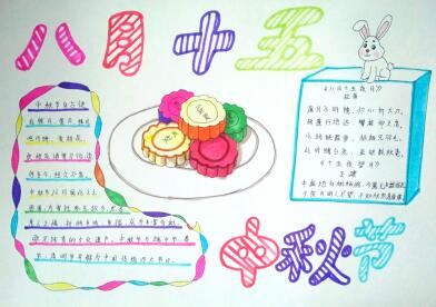 中秋節(jié)手抄報圖片簡單，八月十五中秋節(jié)