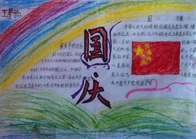 國慶節(jié)手抄報圖片，國旗下的誓言