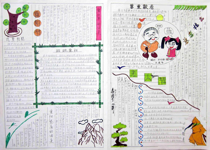 九九重陽(yáng)節(jié)手抄報(bào)圖片，話說(shuō)重陽(yáng)