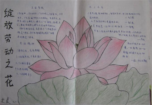 勞動節(jié)手抄報，綻放勞動之花