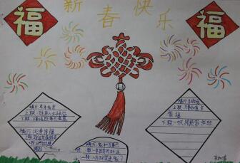 簡(jiǎn)單的春節(jié)手抄報(bào)圖片，新春快樂