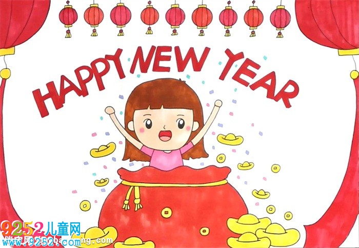 happynewyear<a href=http://www.inspiredelm.com/shouchaobao/ target=_blank class=infotextkey>手抄報(bào)</a>怎么畫(huà)
