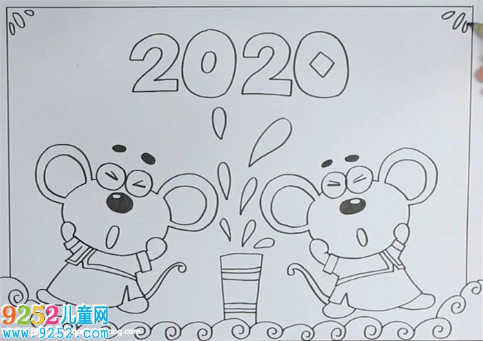 2020鼠年春節(jié)<a href=http://www.inspiredelm.com/shouchaobao/ target=_blank class=infotextkey>手抄報(bào)</a>怎么畫