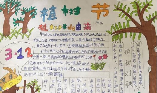 最簡單的植樹節(jié)手抄報，植樹節(jié)的由來