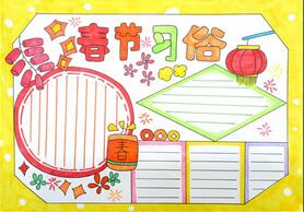 2020年春節(jié)習(xí)俗手抄報(bào)，2020鼠年春節(jié)手抄報(bào)