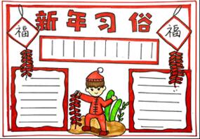 新年習(xí)俗手抄報(bào)怎么畫(huà)？