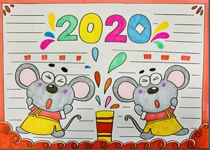 2020鼠年春節(jié)手抄報(bào)怎么畫？