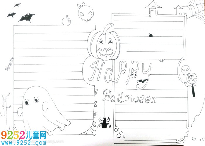 萬圣節(jié)英語<a href=http://www.inspiredelm.com/shouchaobao/ target=_blank class=infotextkey>手抄報</a>，萬圣節(jié)英語小報教程