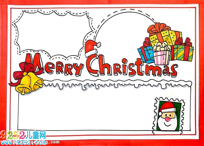 漂亮的圣誕節(jié)<a href=http://www.inspiredelm.com/shouchaobao/ target=_blank class=infotextkey>手抄報(bào)</a>模板，簡單圣誕節(jié)<a href=http://www.inspiredelm.com/shouchaobao/ target=_blank class=infotextkey>手抄報(bào)</a>