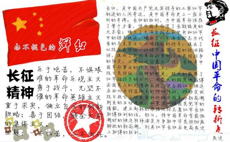 長征精神手抄報內(nèi)容，中國革命的轉(zhuǎn)折點