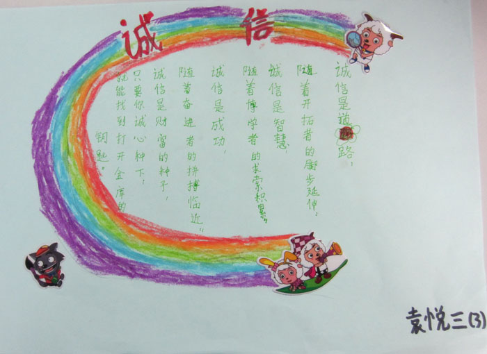 誠信手抄報圖片，誠信的力量