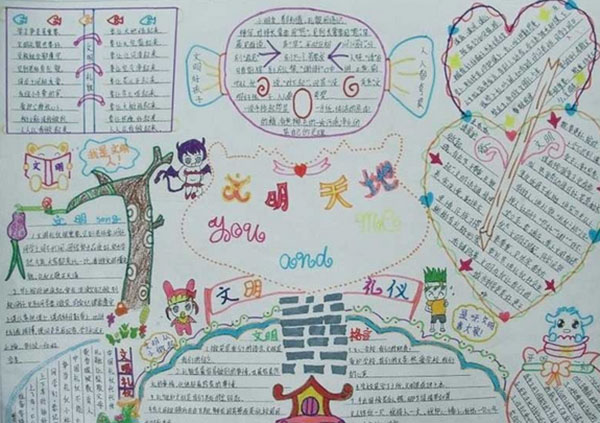 關(guān)于文明禮儀從我做起<a href=http://www.inspiredelm.com/shouchaobao/ target=_blank class=infotextkey>手抄報(bào)</a>，文明禮儀伴我行