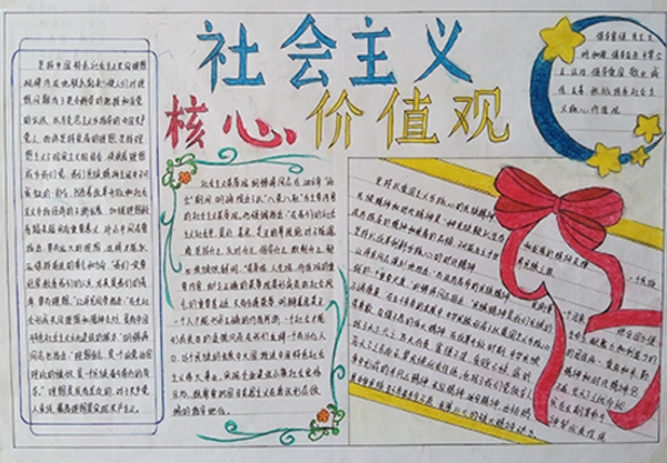 社會主義價值觀手抄報圖片，努力學習科學文化