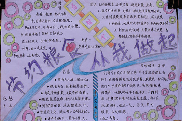 文明餐桌光盤(pán)行動(dòng)手抄報(bào)，節(jié)約糧食從我做起