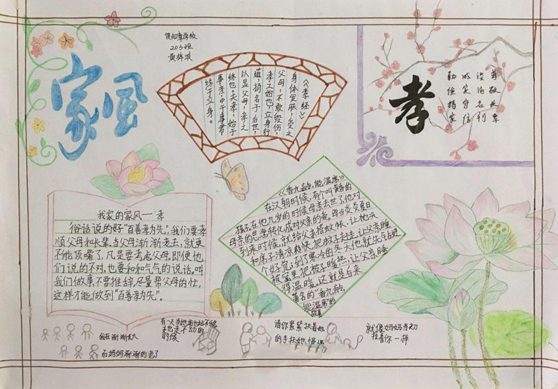 道德規(guī)范手抄報，家風(fēng)