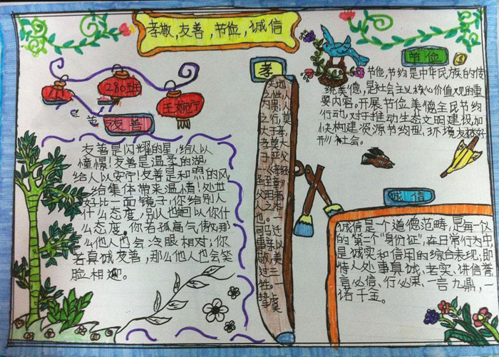 漂亮的道德規(guī)范手抄報