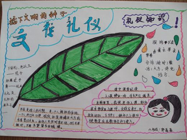 關(guān)于文明禮儀知識(shí)的手抄報(bào)