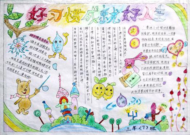 行為規(guī)范手抄報(bào)內(nèi)容，文明在我心中