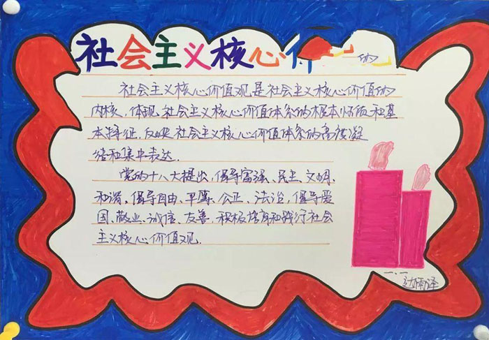 小學(xué)生關(guān)于社會主義核心價值觀的手抄報