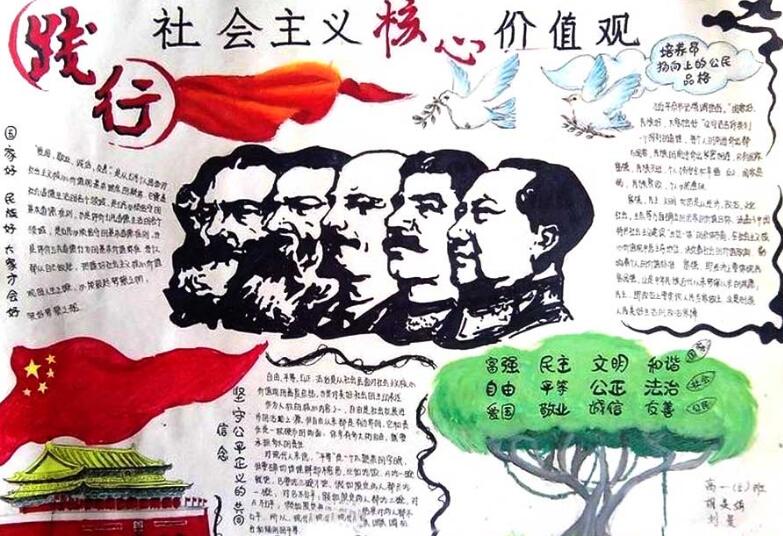 踐行社會主義核心價值觀手抄報